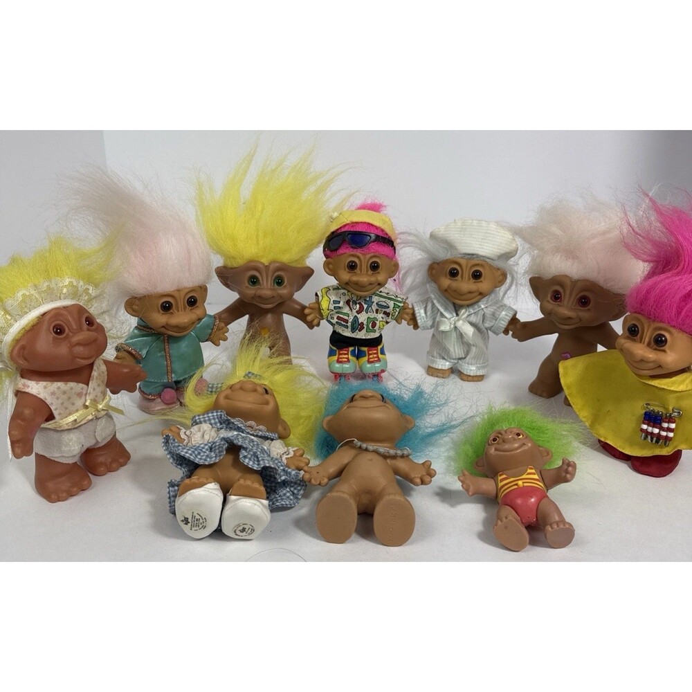 (5) RUSS TROLL DOLLS Vintage 5 Inch LOT of FIVE 5" except for one